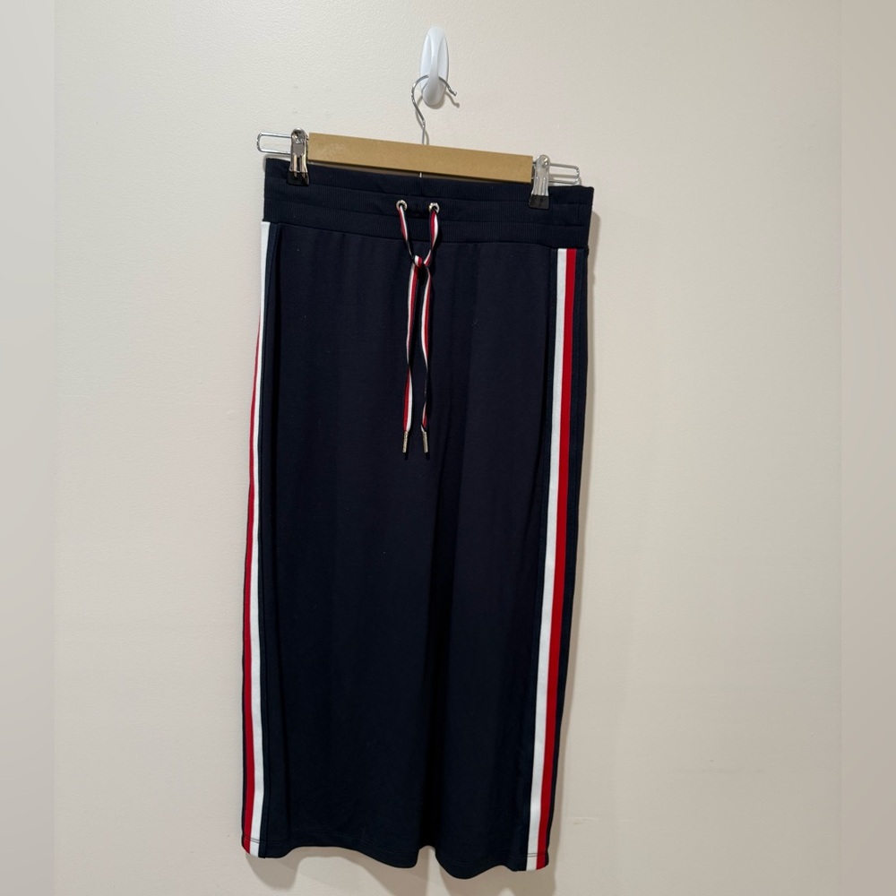 Tommy Hilfiger Black Pencil Skirt with Red and White Accents